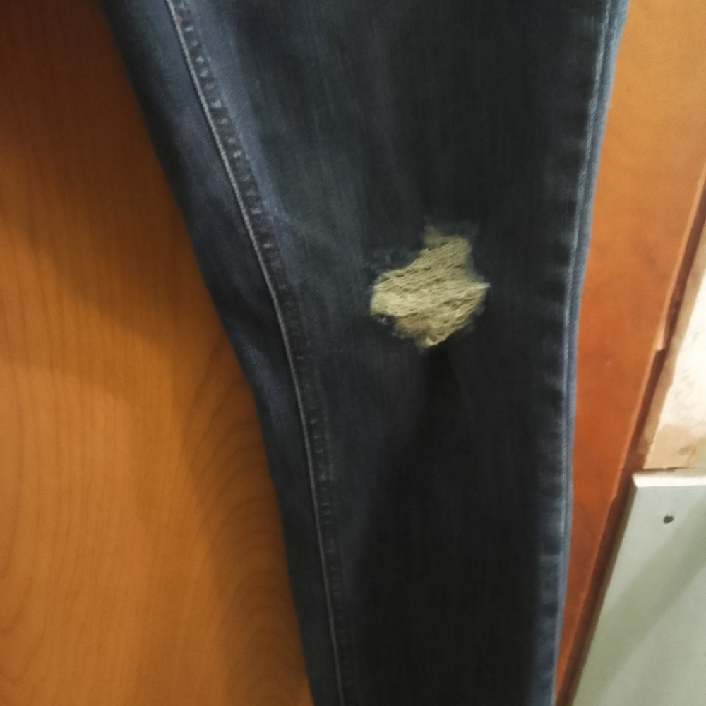 Distressed Dark Blue‎ Judy Blue High Rise Skinny Fit Jeans Size 15/32 - Picture 9 of 16